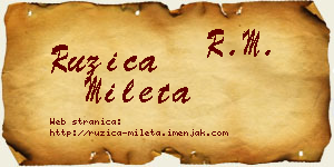 Ružica Mileta vizit kartica